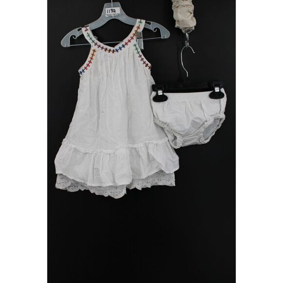 Matilda Jane DREAMY DAY Dress 6-12 M White Beach Ruffle + Bloomer Daydream - Picture 1 of 14